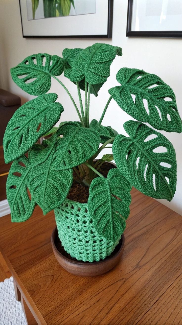 monstera plants free crochet patterns 5