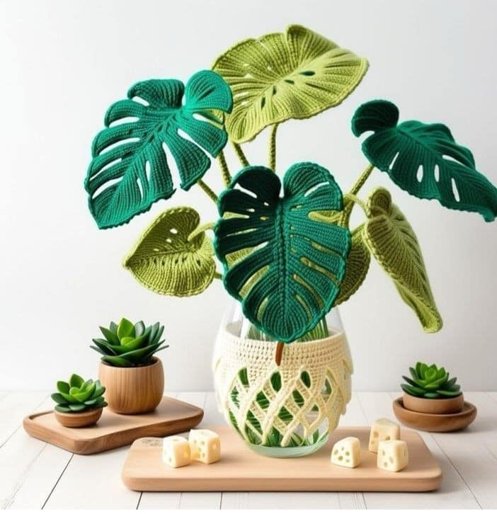 monstera plants free crochet patterns 7