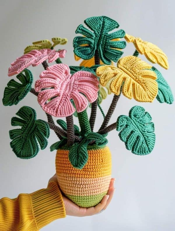 monstera plants free crochet patterns 9