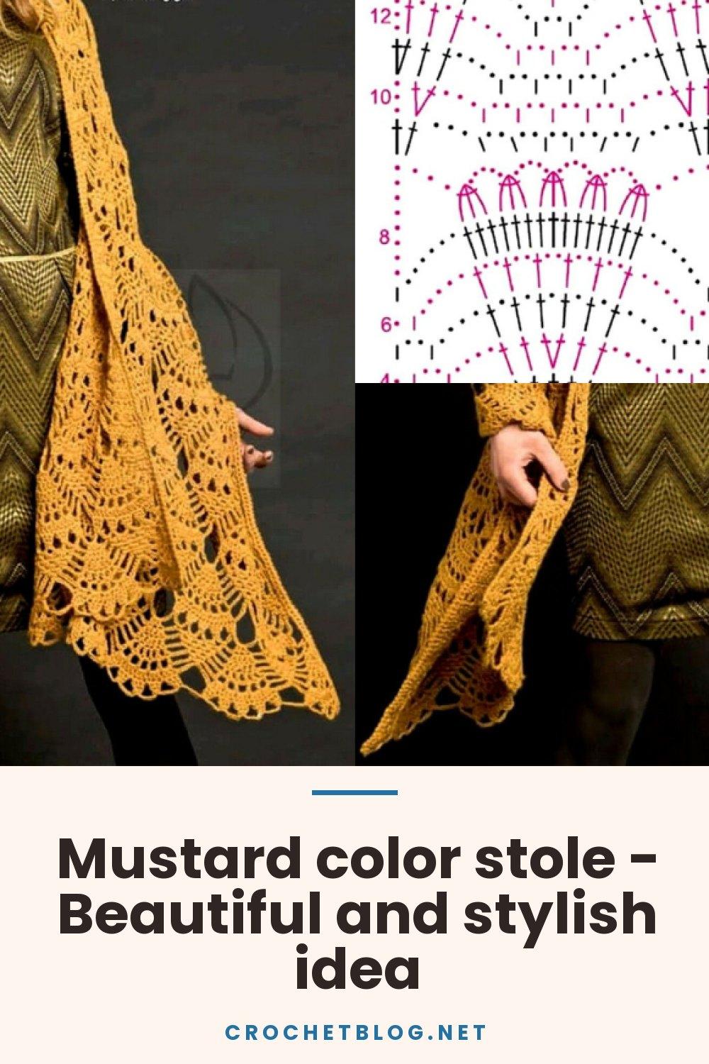 Mustard color stole - Beautiful and stylish idea