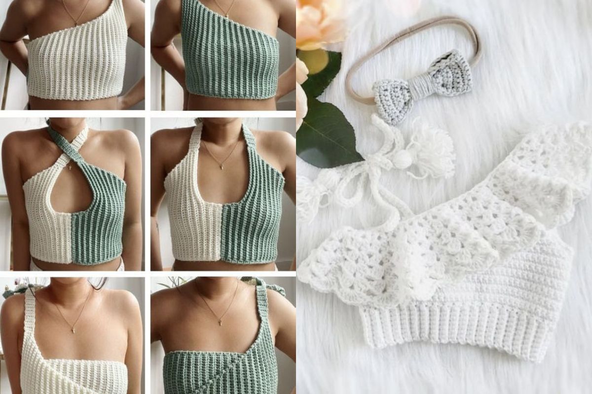 one shoulder top crochet 3