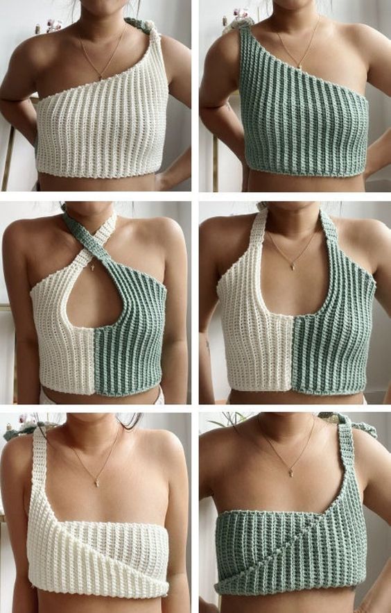 one shoulder top crochet patterns 3