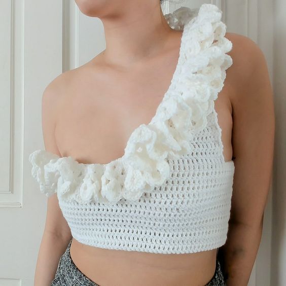 one shoulder top crochet patterns 5