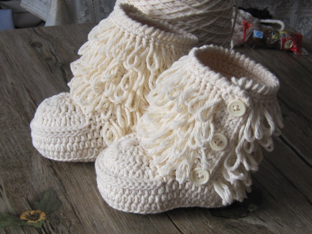 original crochet baby booties 8