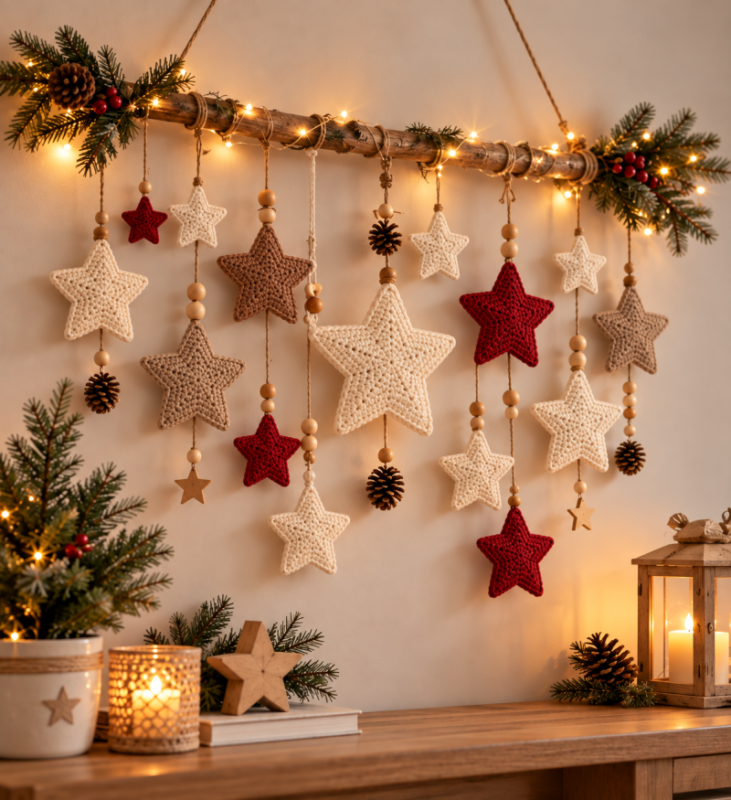 original wall art ideas crochet stars 5 scaled