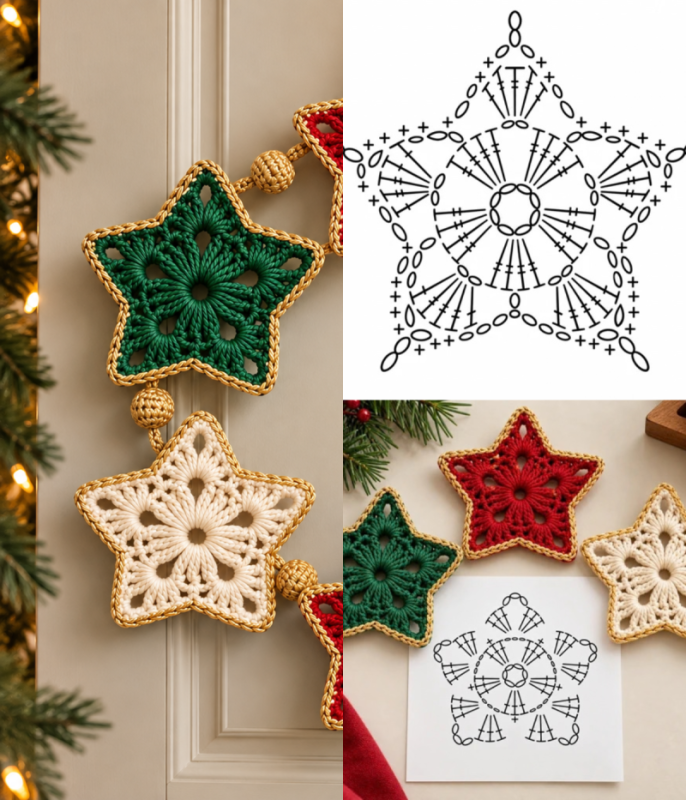 original wall art ideas crochet stars scaled