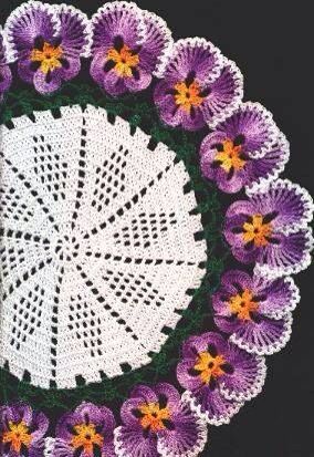 pansy flower free crochet pattern 6
