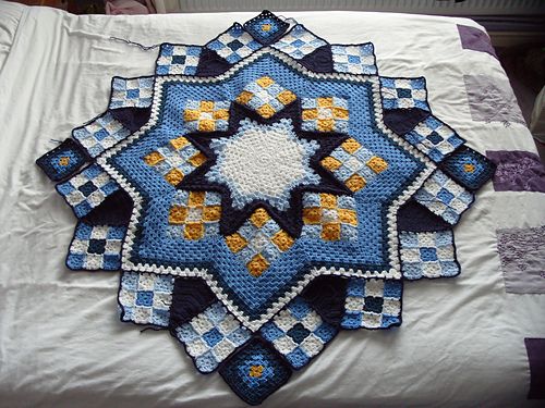patchwork crochet blanket free pattern 1