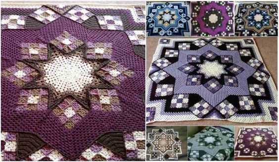patchwork crochet blanket free pattern 2