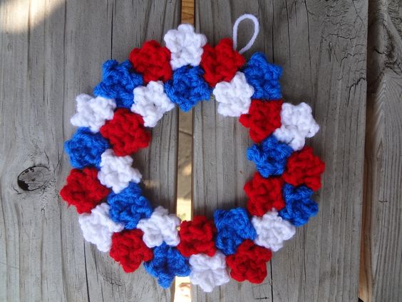 patriotic 4th of july wreath crochet patterns 1