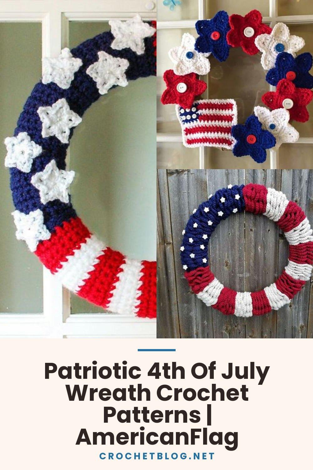 Patriotic 4th Of July Wreath Crochet Patterns | AmericanFlag