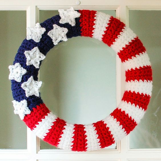 patriotic 4th of july wreath crochet patterns 2