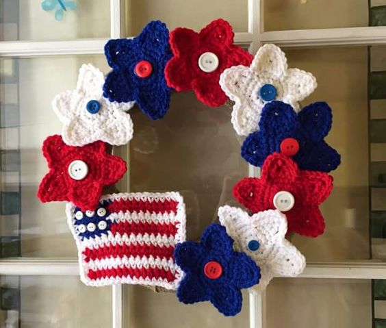 patriotic 4th of july wreath crochet patterns 3