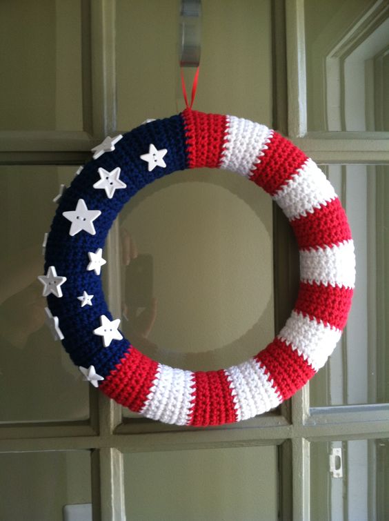 patriotic 4th of july wreath crochet patterns 4