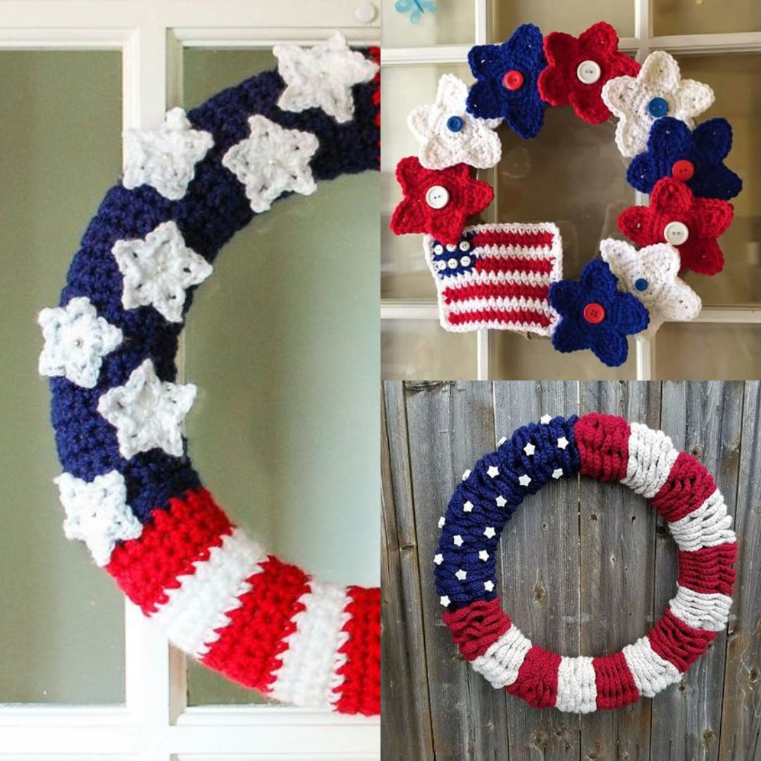 patriotic 4th of july wreath crochet patterns 5