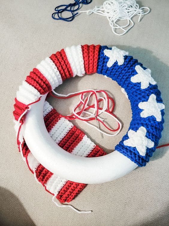 patriotic 4th of july wreath crochet patterns