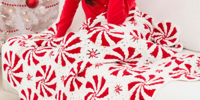 peppermint throw crochet