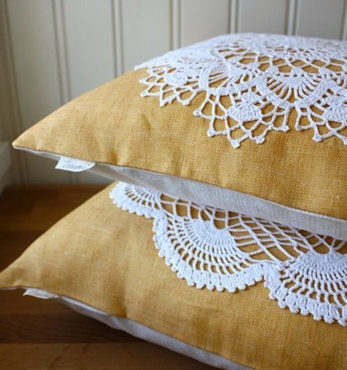 pillows decorated with crochet 7