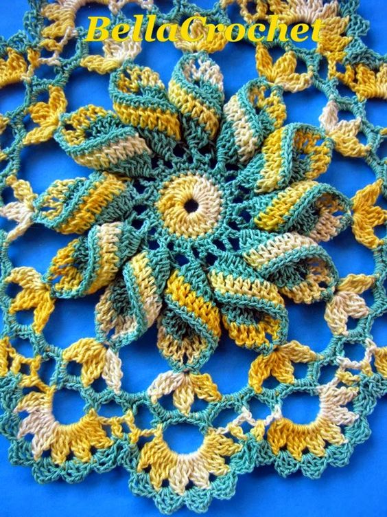 pinwheel doily pattern crochet 5
