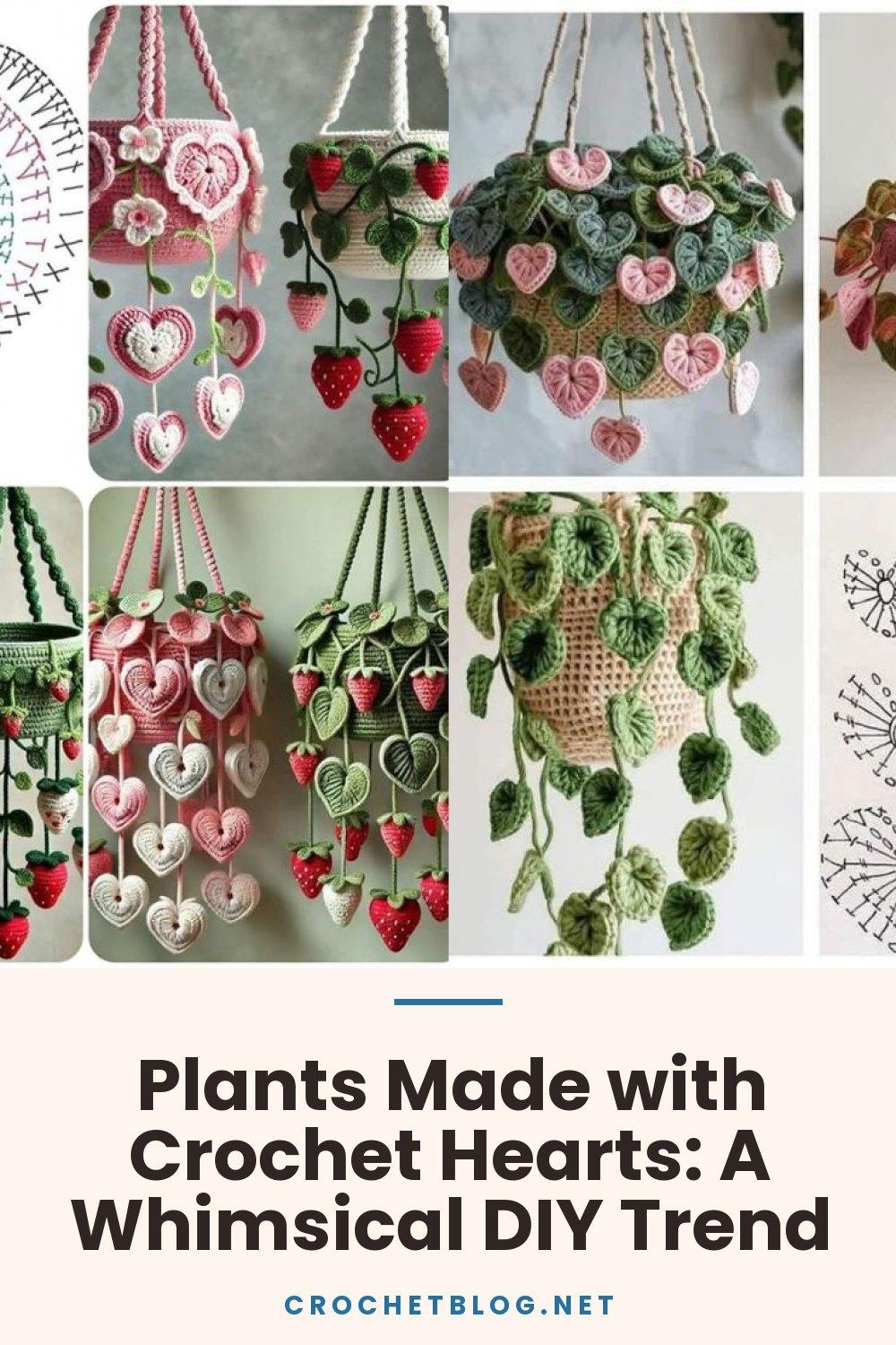 Plants Made with Crochet Hearts: A Whimsical DIY Trend