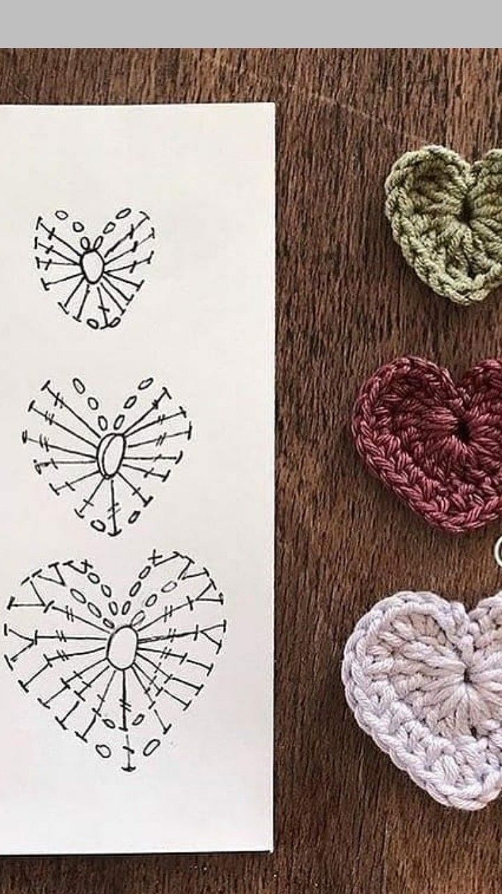 plants made with crochet hearts 4