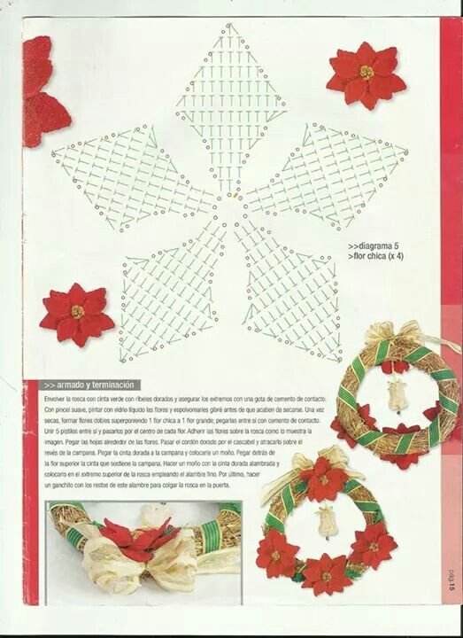 poinsettia free crochet pattern 2