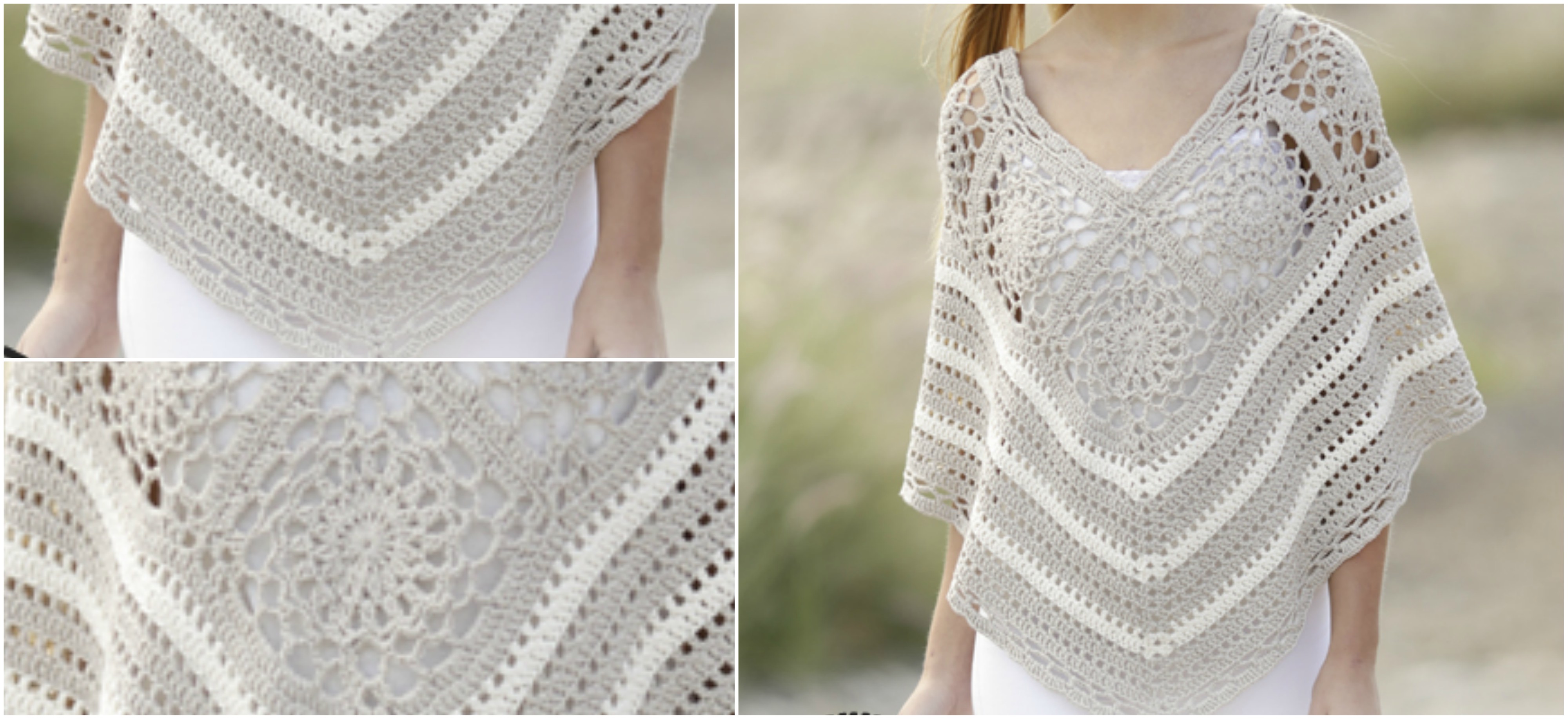 poncho squares lace