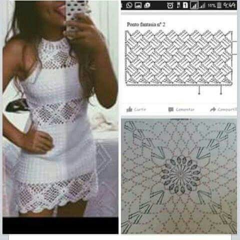 pretty short crochet dresses patterns 4