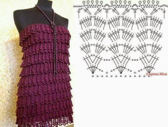 pretty short crochet dresses patterns 6