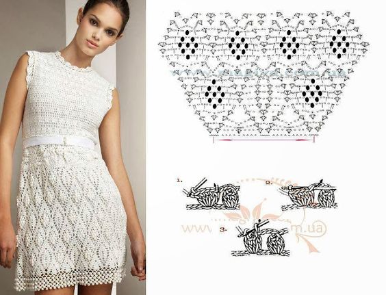 pretty short crochet dresses patterns 9