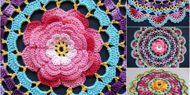 radiant rose mandala crochet