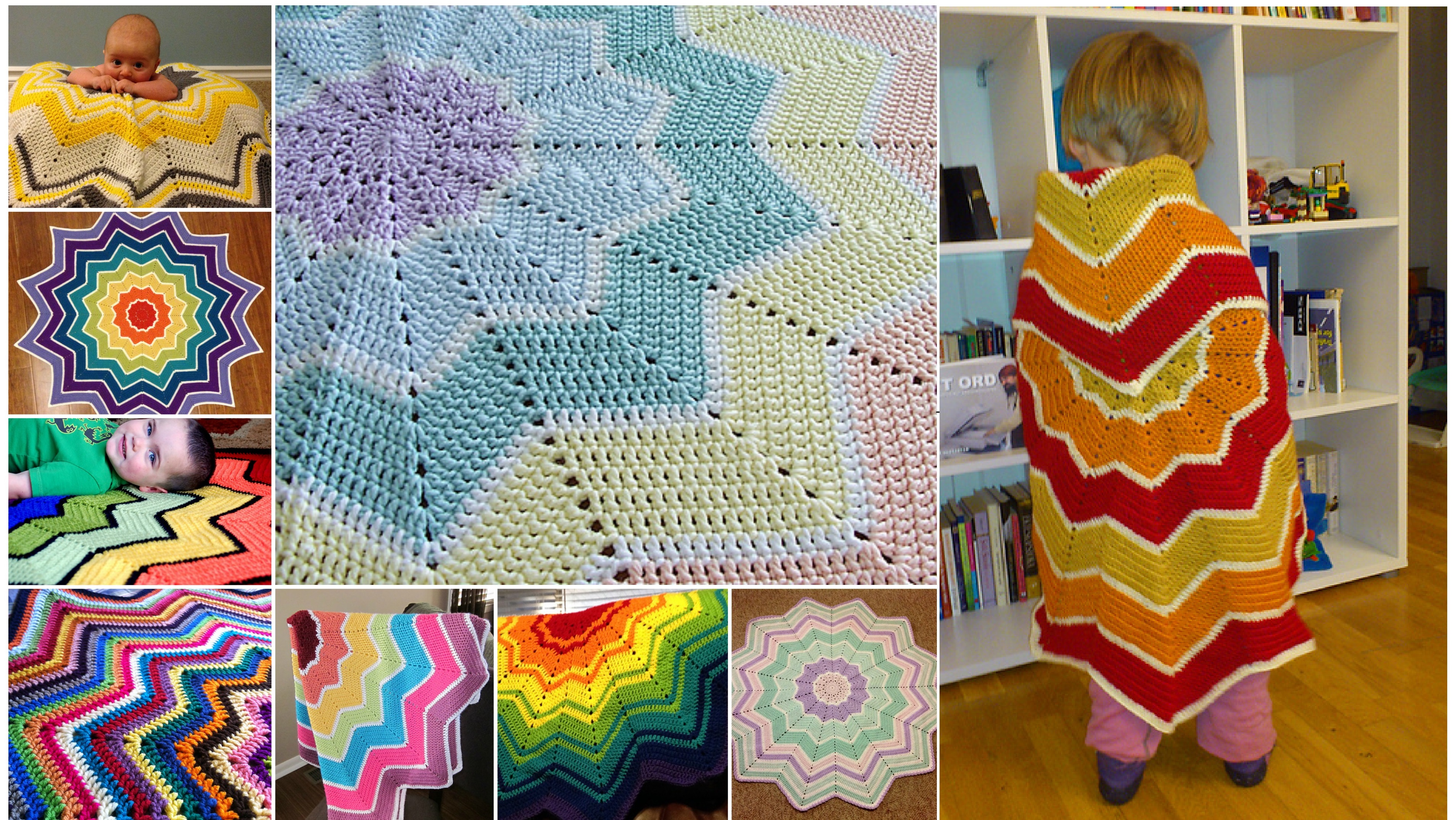 rainbow riple blanket