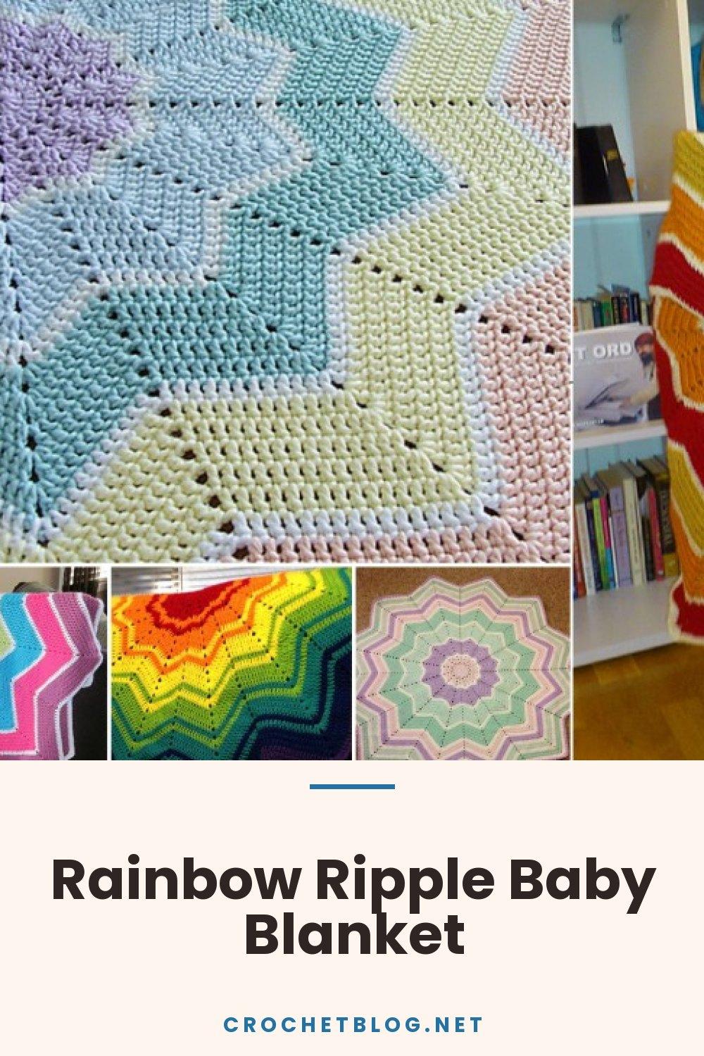 Rainbow Ripple Baby Blanket