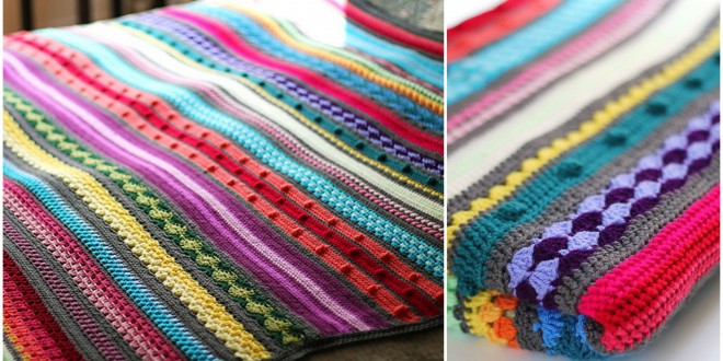 rainbow sampler blanket