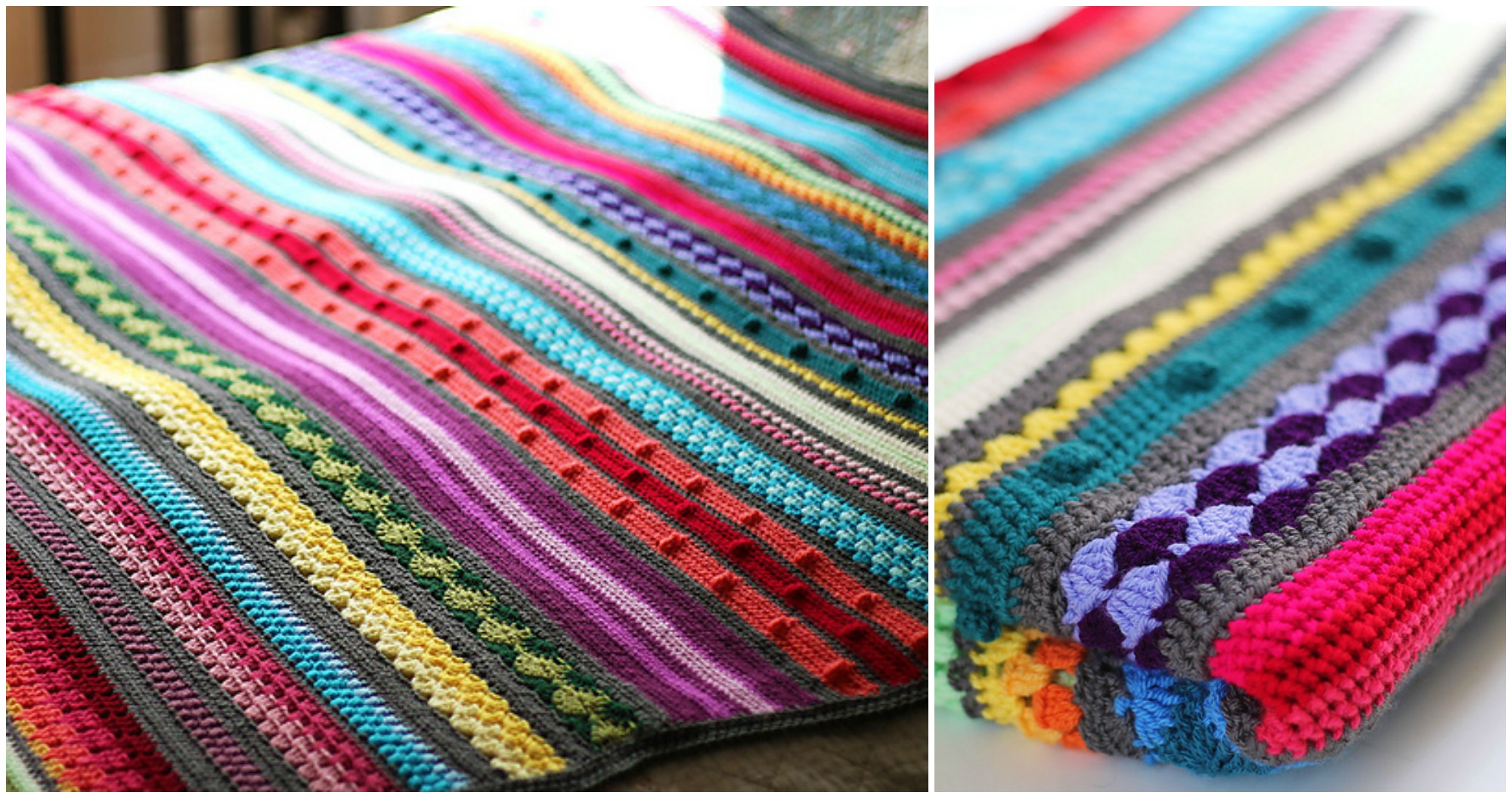 Rainbow Blanket Free Crochet Pattern