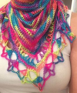 rainbow shawl tutorial 6