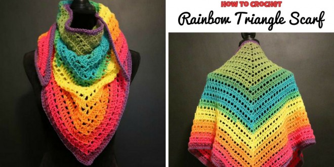 rainbow triangle scarf