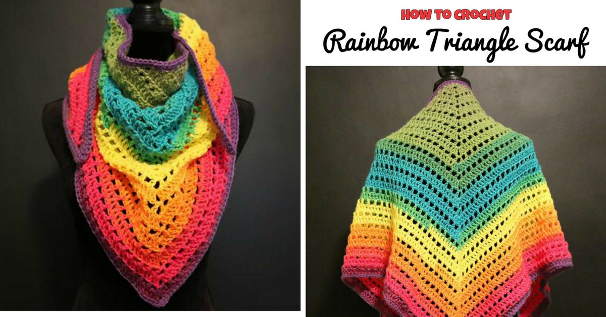 rainbow triangle scarf