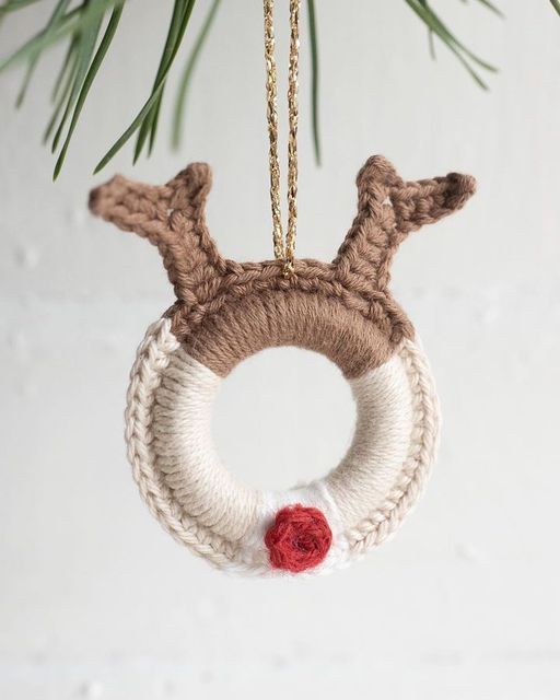 reindeer ornament crochet pattern 1