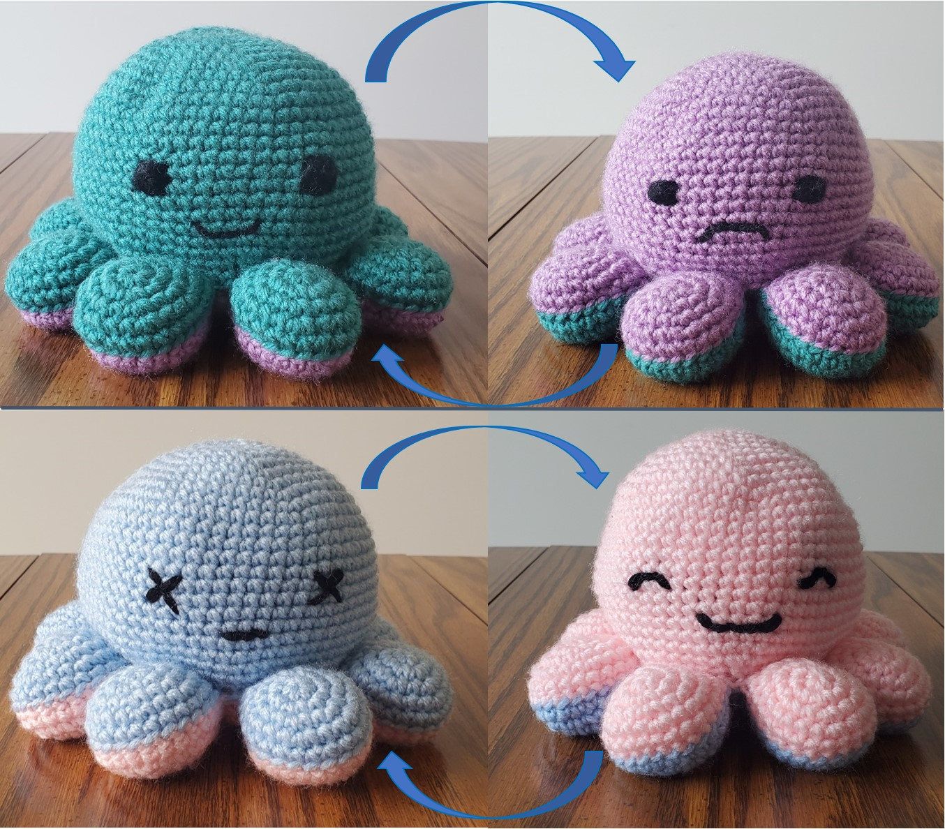 reversible crochet octopus tutorial 1