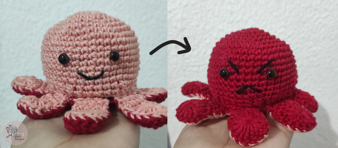 reversible crochet octopus tutorial 2