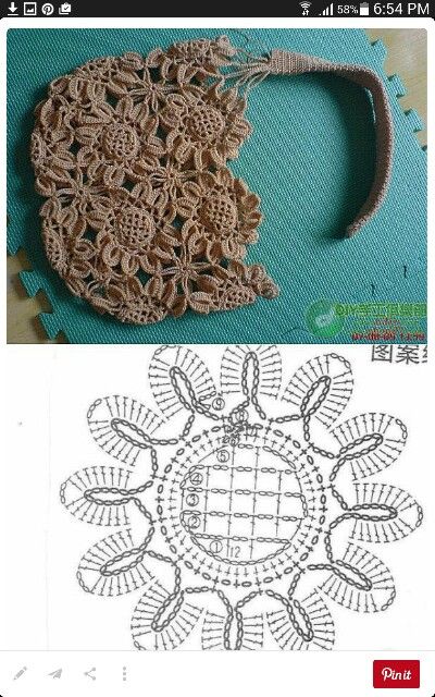 round crochet bags with graphic 6