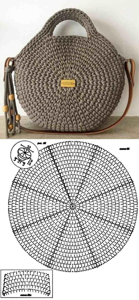 round crochet bags with graphic 8