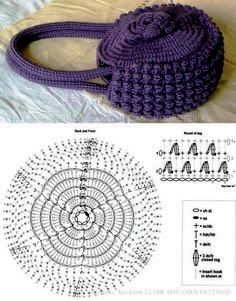 round crochet bags with graphic 9