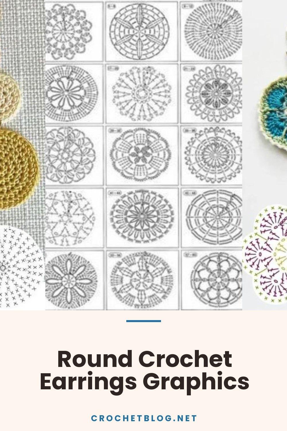 Round Crochet Earrings Graphics