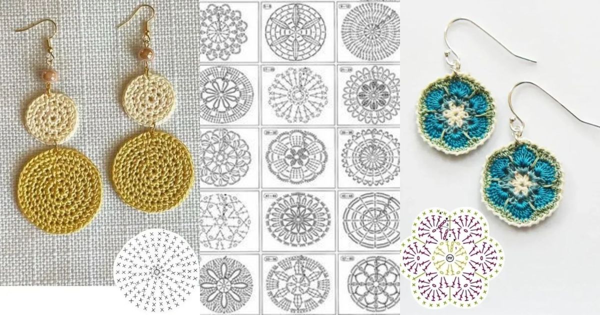 round crochet earrings graphics 9