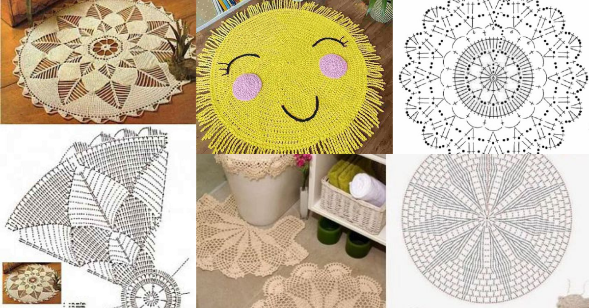 round crochet rugs ideas tutorials 1