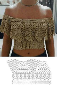 ruffled blouse in crochet 4