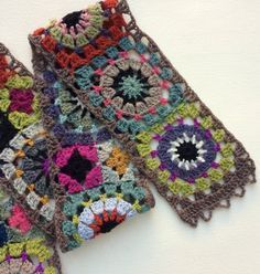 scarves made with crochet granny squares 8