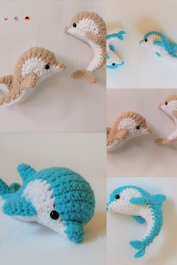sea creature keychain crochet pattern 5